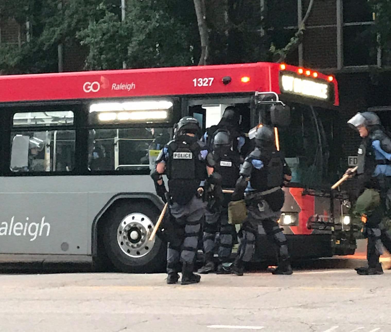 GoRaleigh Buses used During BLM Protests